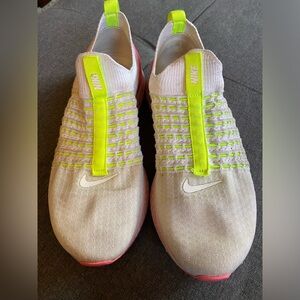 Nike Flyknit Shoes with Neon Yellow and Pink